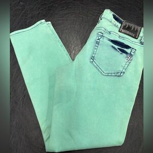 Hydraulic Womens Juniors Bailey skinny cut Tie dye Teal and navy sz 13